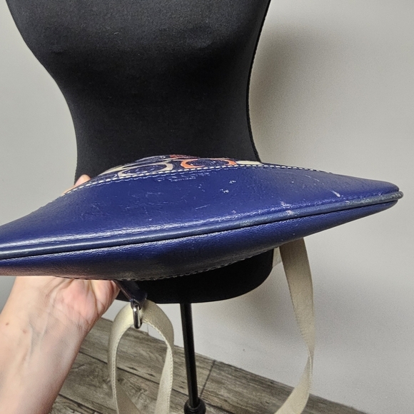 Navy Red Coach Signature Legacy Crossbody Vacation Purse Travel Resort Preppy - Picture 11 of 13